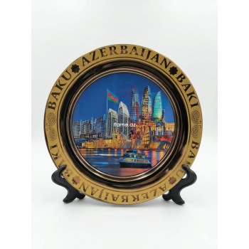 Национальный сувенир-тарелка Бакинская набережная